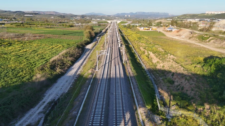 Bursa-Ankara hızlı tren hattı rayları böyle görüntülendi