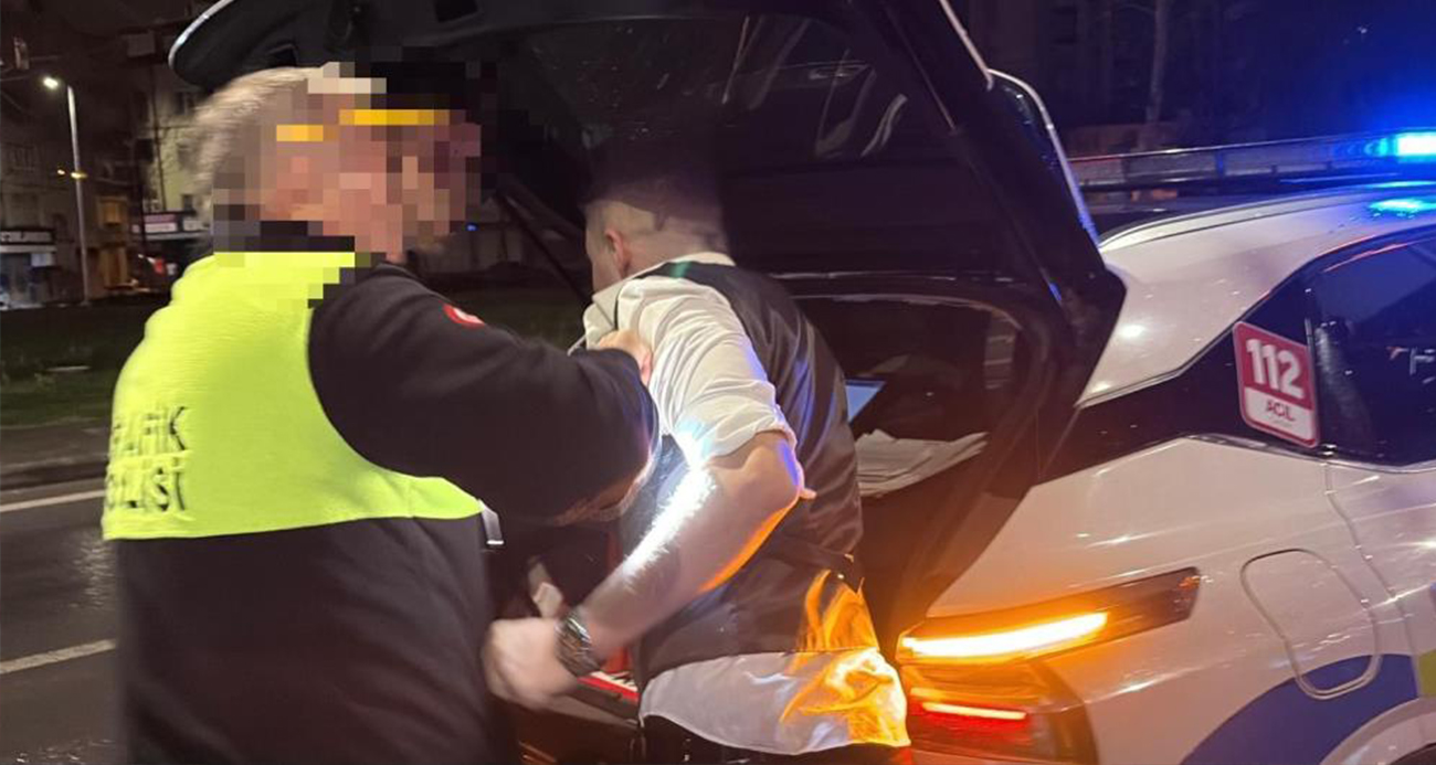 Ceza yiyen alkollü sürücü ekiplere önce ‘teşekkür’ etti, sonra zorluk çıkardı