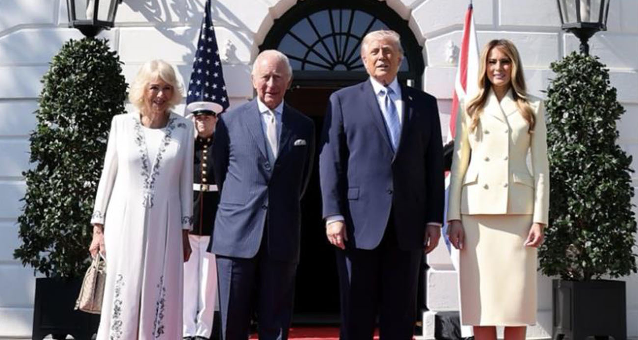 İngiltere Kralı III. Charles ve eşi Kraliçe Camilla, ABD’ye yaptıkları resmi ziyaret kapsamında Beyaz Saray’a geldi. İkili, burada ABD Başkanı Donald Trump ve First Lady Melania Trump tarafından karşılandı.