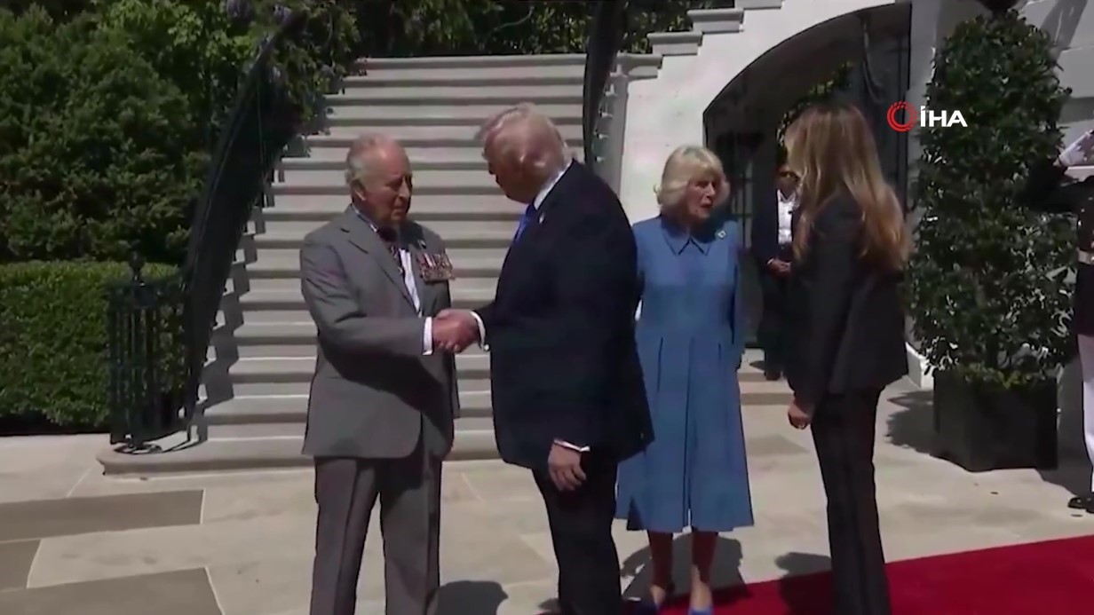 İngiltere Kralı III. Charles ve Kraliçe Camilla, ABD'deki temaslarının son gününde ABD Başkanı Trump ve Melania Trump tarafından uğurlandı.