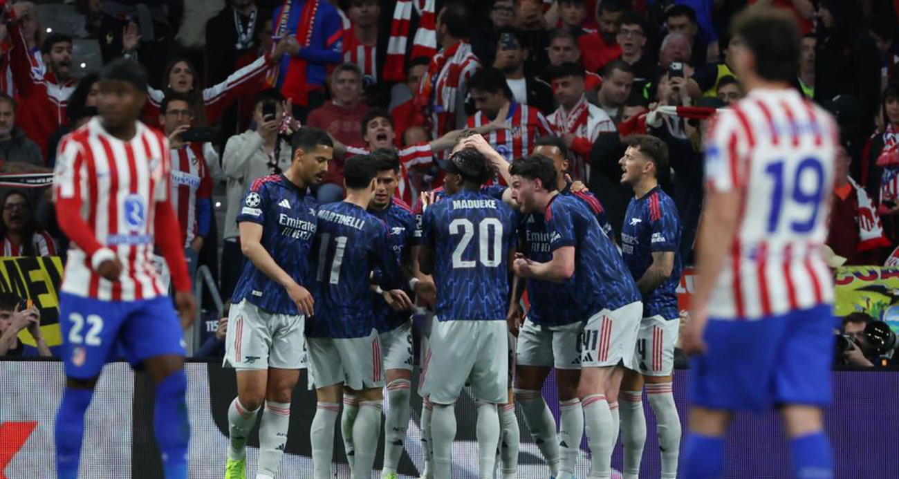 UEFA Şampiyonlar Ligi yarı final ilk maçında Atletico Madrid, sahasında Arsenal ile 1-1 berabere kaldı.