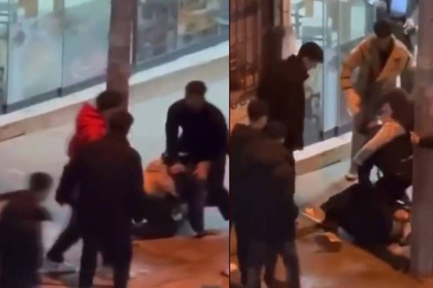 Pendik’te darp anları: 4 saldırgan 1 kişiyi hedef aldı