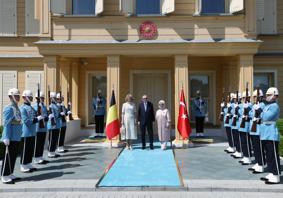 Cumhurbaşkanı Erdoğan, Belçika Kraliçesi Mathilde’i kabul etti