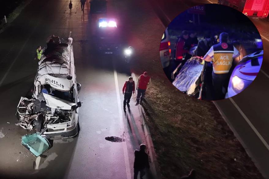 Tarım işçilerini taşıyan minibüs tıra çarptı: 12 yaralı