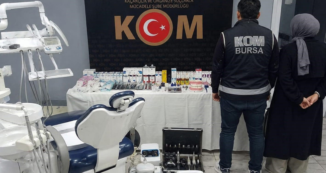 Bursa’nın İnegöl ilçesinde KOM polis ekiplerince sahte diş muayenesine düzenlenen operasyonda, 2 şüpheli gözaltına alındı.