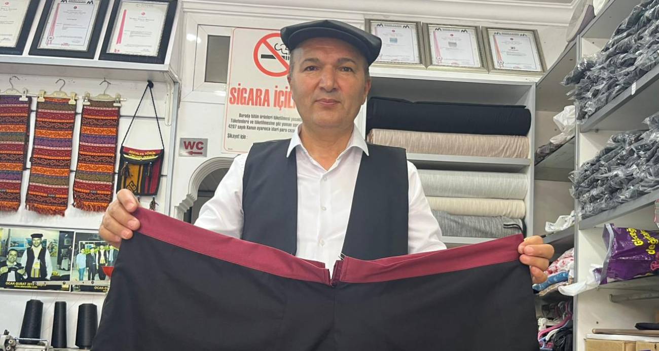 ALTSO tarafından coğrafi işaret başvurusu da yapılan Alanya şalvarı tam takım halinde 8 bin liradan satılıyor.