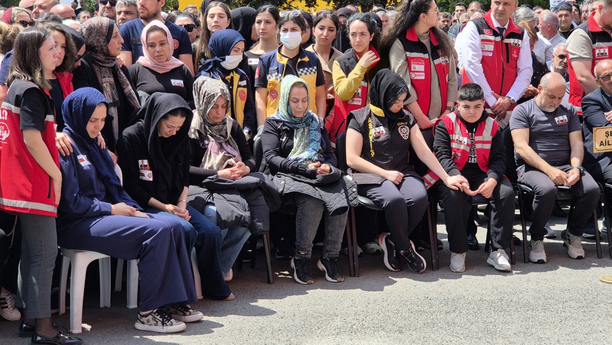 Tekirdağ’da şehit polislere acı veda