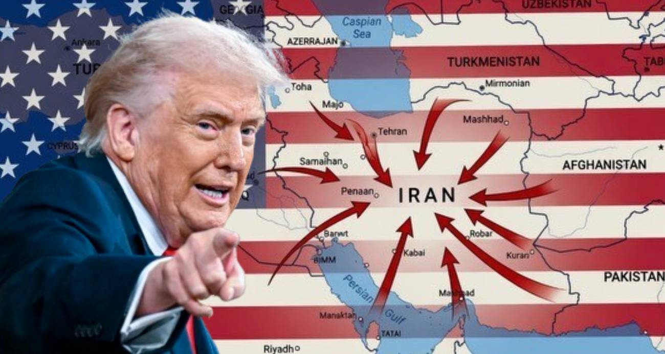 ABD Başkanı Donald Trump, sosyal medya hesabı üzerinden Orta Doğu üzerine ABD bayrağı yerleştirilen ve İran’ı gösteren çok sayıda okun olduğu yeni bir fotoğraf paylaştı.