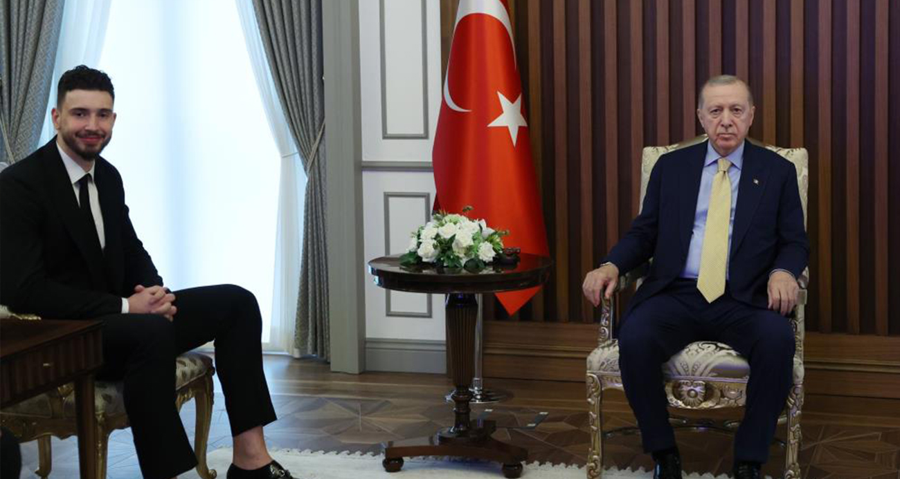 Cumhurbaşkanı Erdoğan, Alperen Şengün’ü kabul etti