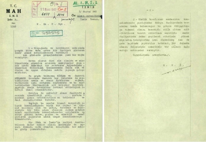 MİT’in yayımladığı 1942 tarihli belgede Hitler propagandası detayı