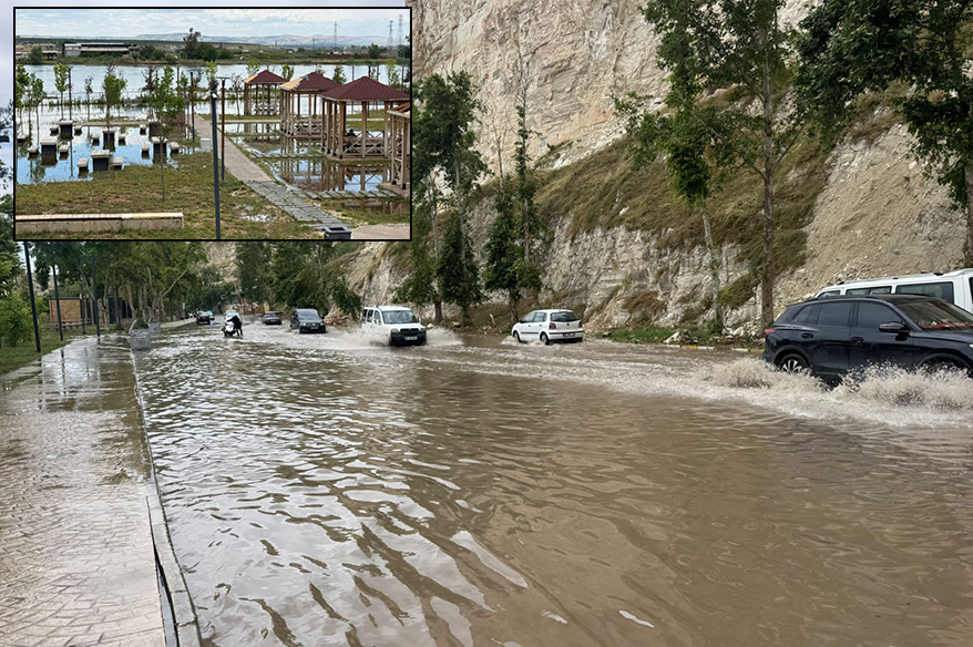 Fırat Nehri taştı, her yeri su bastı