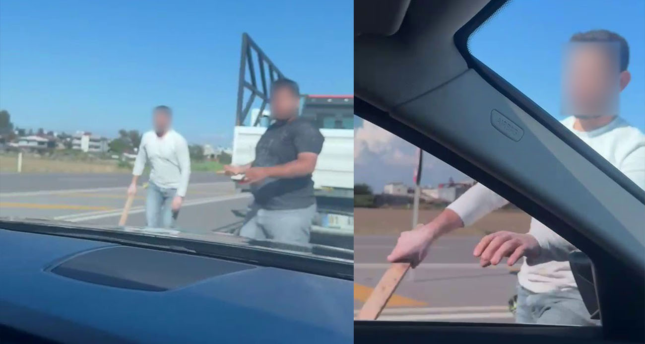 Yol verme tartışmasında sopalı saldırıdan kaçarak kurtuldular