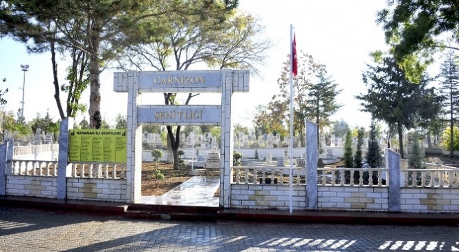 Karaman'da Garnizon Şehitliğinde Düzenleme Çalışması
