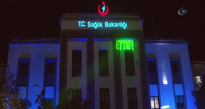 Sağlık Bakanlığı diyabete dikkat çekmek için mavi ışık ile aydınlatıldı