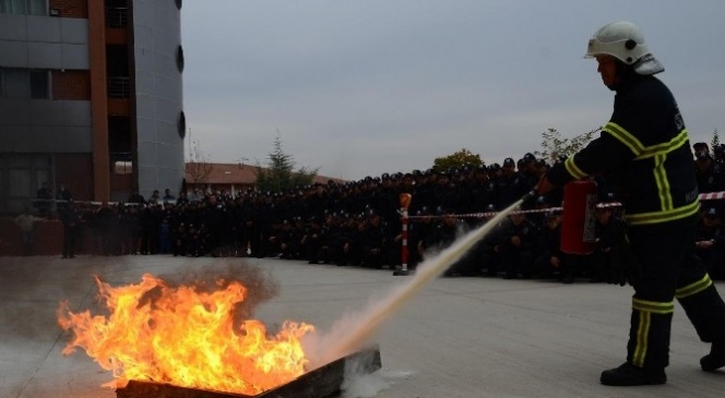 Kırıkkale PMyo&#039;da Yangın Tatbikatı