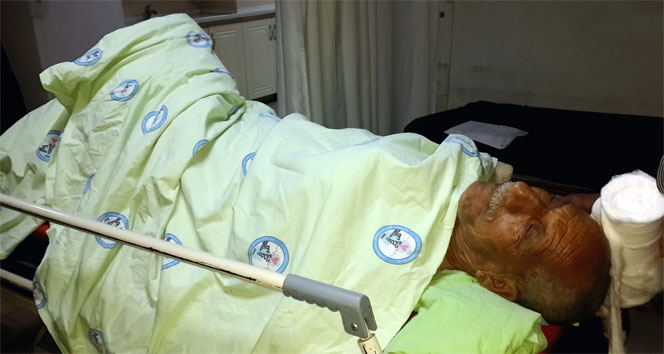 Dere yatağına düşen yaşlı adam ağır yaralandı