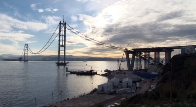 İzmit Körfez Geçiş Köprüsü İnşaatında Sona Yaklaşıldı