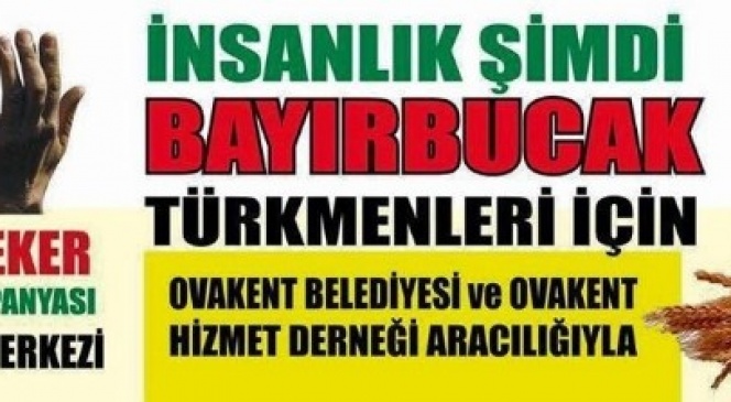 Ovakent Belediyesi'nden Bayırbucak Türkmenleri İçin Yardım Kampanyası