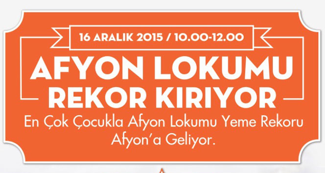 Afyon lokumu yeme rekor denemesi