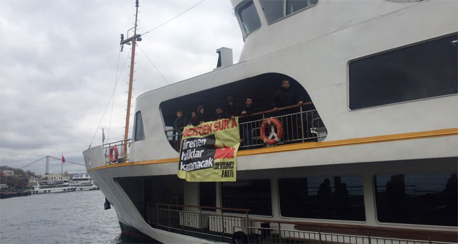 Beşiktaş vapurunu işgal eden 8 eylemci gözaltına alındı