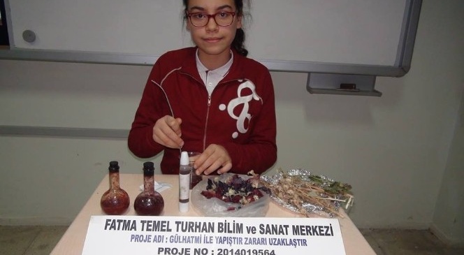 Yozgat'ta Öğrenciler Gülhatmi Çiçeğinden Doğal Yapıştırıcı Elde Ettiler