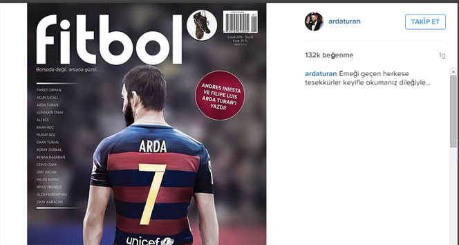 Arda Turan, 'fitbol' dergisine kapak oldu