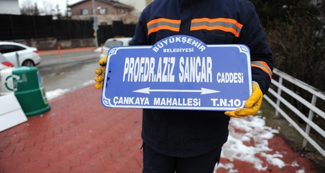 Aziz Sancar&#039;ın ismi, Çankaya’da caddeye verildi
