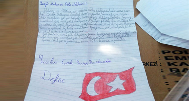 Polis kızından duygusal mektup