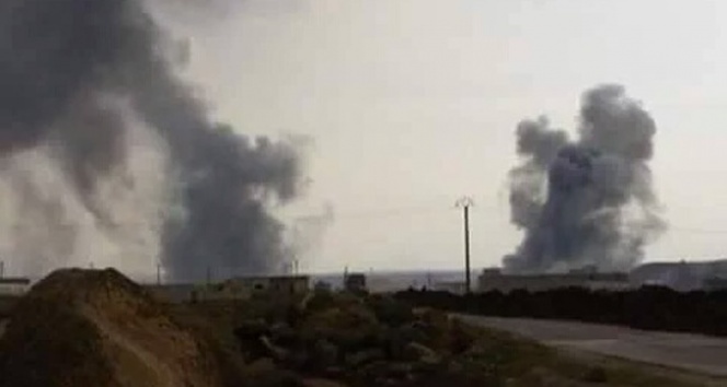 Obüsler Azez'i vurdu!