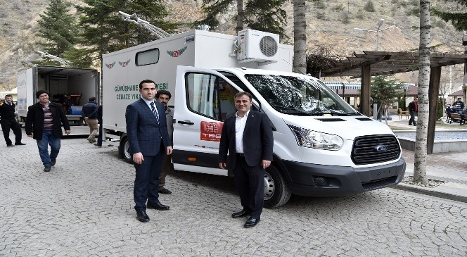 Gümüşhane Belediyesine Cenaze Yıkama Aracı Hibe Edildi