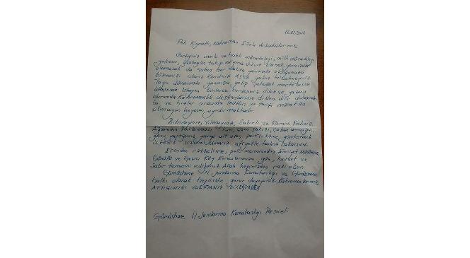 Gümüşhane'den Diyarbakır'a Duygulandıran Mektup