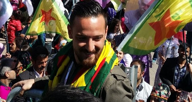 Amed Sporlu Deniz Naki, peşmerge kıyafeti ile Nevruz'a katıldı