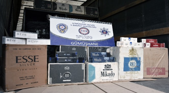 Gümüşhane'de 190 Bin Paket Kaçak Sigara Ele Geçirildi