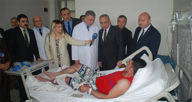 Topçu’dan yaralı Türkmenlere ziyaret