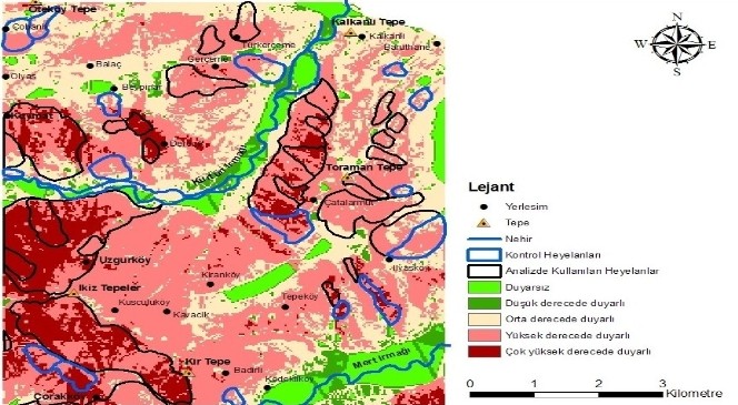 Samsun'un Heyelan Duyarlılık Haritası Çıkarıldı