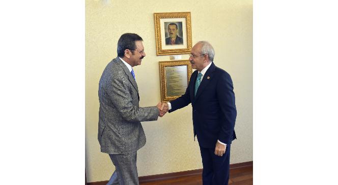 CHP Genel Başkanı Kılıçdaroğlu Hisarcıklıoğlu&#039;nu Kabul Etti