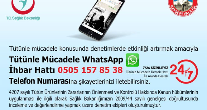 Whatsapp Sigara İhbar Hattı&#039;na 2 ayda 632 başvuru oldu