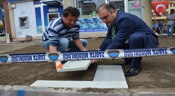 Görele'deki Prestij Cadde Projesinde Üst Yapı Etapları Başladı