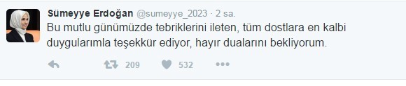 Sümeyye Erdoğan Ve Selçuk Bayraktar&#039;dan Twitter Paylaşımı