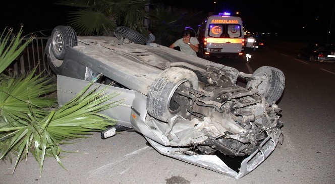 Otomobil takla attı: 4 yaralı