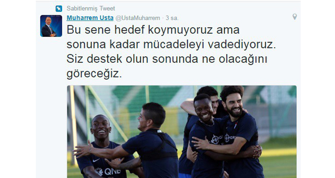 Muharrem Usta'nın camiaya vaadi