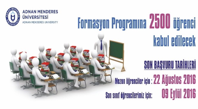 ADÜ, Pedagojik Formasyon Programı için 2500 kontenjan açtı