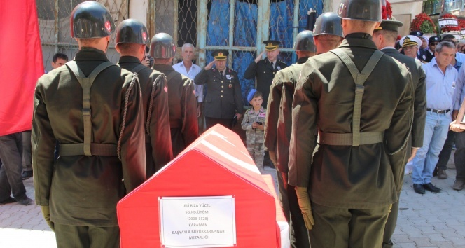 Şehit Üsteğmen, Karaman’da toprağa verildi