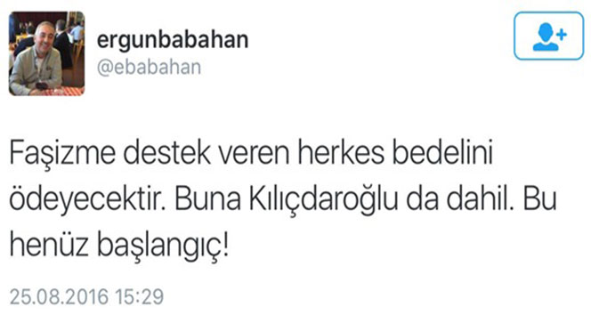 Ergun Babahan&#039;dan skandal tweet