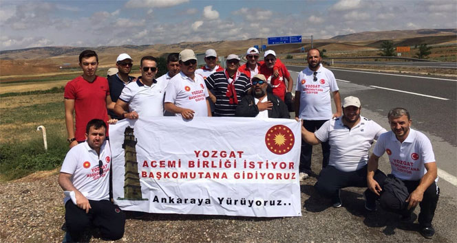 Cumhurbaşkanı Erdoğan ile görüşmek için 100 km yürüdüler