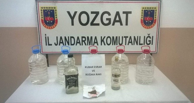 Yozgat Jandarmadan kaçak içki operasyonu
