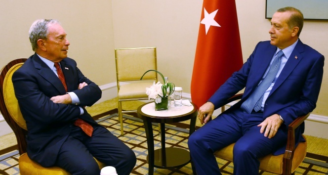Cumhurbaşkanı Erdoğan, Michael Bloomberg'i kabul etti