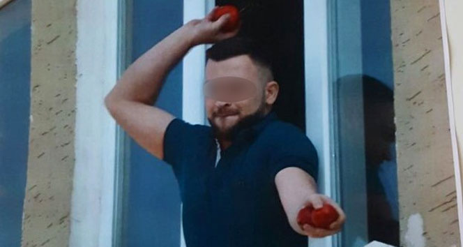 Polise domates atan şahıs düzenlenen operasyonla yakalandı