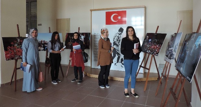 KYK Akdağmadeni Öğrenci Yurdunda Milli İrade Sergisi açıldı