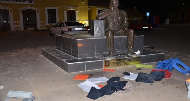 Karaman’da fünye ile patlatılan sırt çantasından kıyafet çıktı